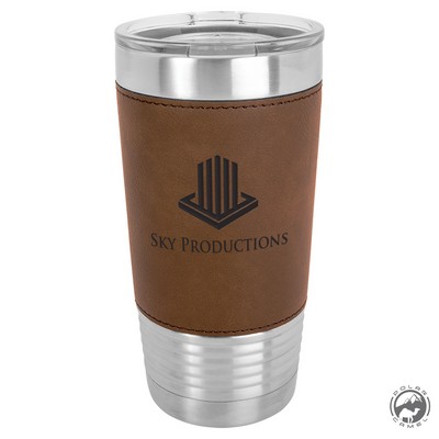 Dark Brown Polar Camel Tumbler w/Leatherette Grip