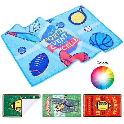 11" X 18" Sublimated Microfiber Rally Towel