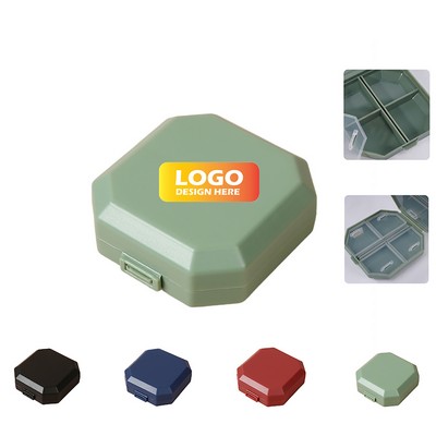 Small 6 Compartments Portable Pill Box