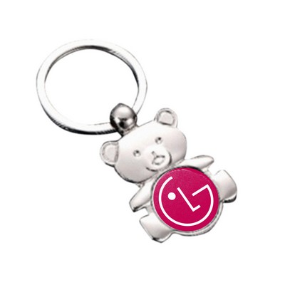 Teddy Bear Metal Keychain