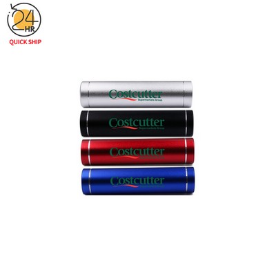 Cylinder Aluminum Power Bank- 2200 mAh - UL Certified