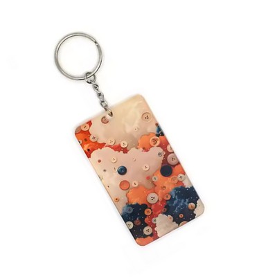 Full Color Acrylic Keychain with Metal Split Ring