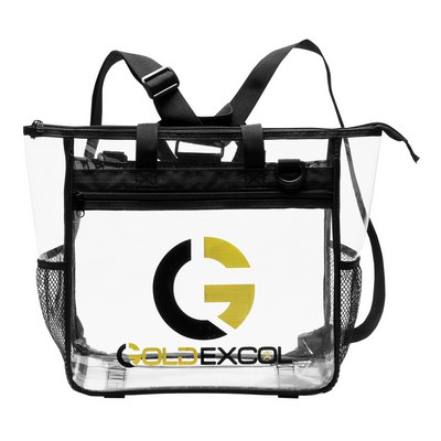 3-in-1 Clear Stadium Bag – Backpack / Tote / Messenger