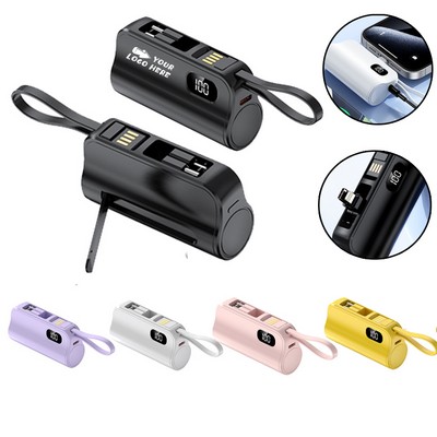 5000mAh Small Power Bank with LED Display & Stand