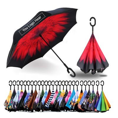 C-Shaped Handle Reverse Umbrella