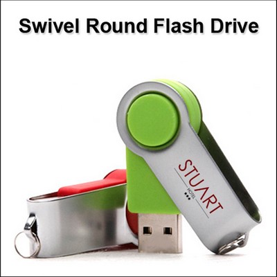 Swivel Round Flash Drive - 8 GB Memory