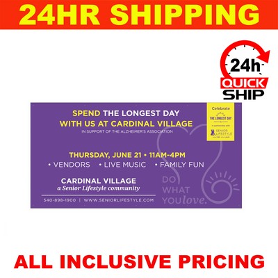 Banner - 13 Oz. Economy Vinyl Sign (4'X8') Full Color With Grommets