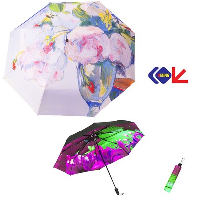 Sublimation Full Color Sunscreen Folding Automatic Eight-Bone Umbrella