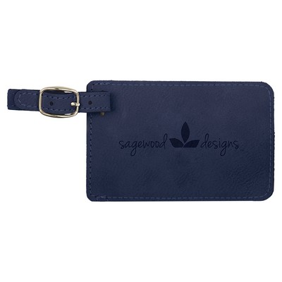 Leatherette Luggage Tag (Blue)