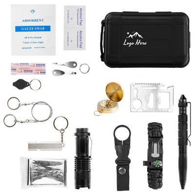 14-in-1 Waterproof Outdoor Survival Kit MOQ 2