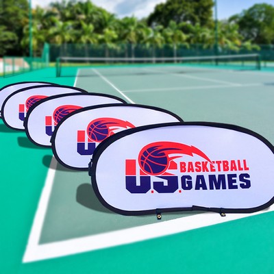 3 x 6.5' Custom Pop Up Banner Display Foldable Advertising Frame with Carry Bag