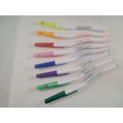 ACE® Made in USA White Chiropractic Stick Pen With Assorted Color Caps