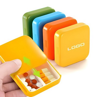 BPA-Free Portable Slide Lid Pill Case Tablet Box
