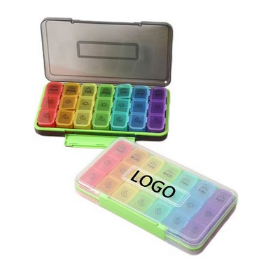 21-Compartment Weekly Pill Organizer