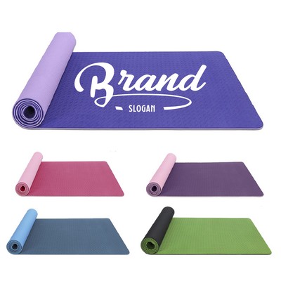 Two Color Yoga Mat with Non Slip Texture
