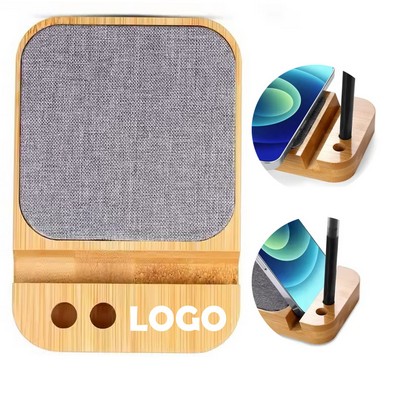 Bamboo Wireless Charger/Pen Holder