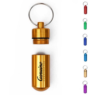 Aluminum Pill Box Keychain