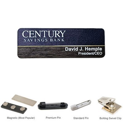 3"W x 1.5"H Printed Wood Badge