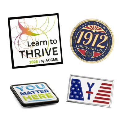 3D Texture Print Lapel Pins - 6 Day Production