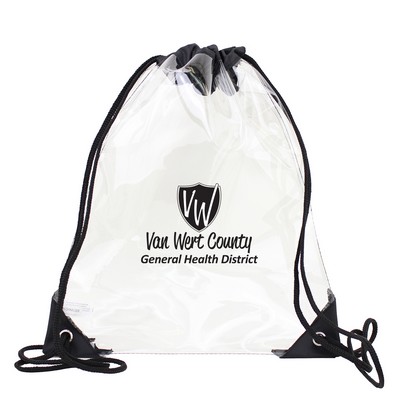 Clear PVC Drawstring Drawstring Bag