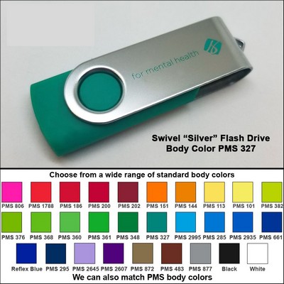 Swivel Flash Drive - 4 GB Memory - Body PMS 327