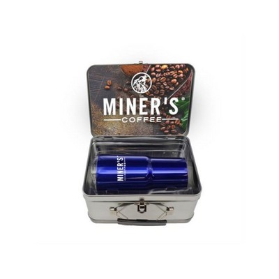 Retro Lunchbox + Contoured 20oz Stainless Steel Tumbler In Vacuum Insert