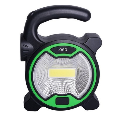 Round COB Lantern w/LED Flashlight