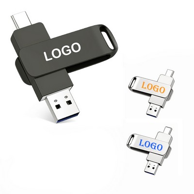Metal USB Type-C Flash Drive, Dual Interface