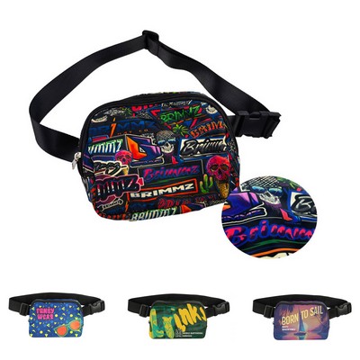 Full-Coverage Printed Belt Bag