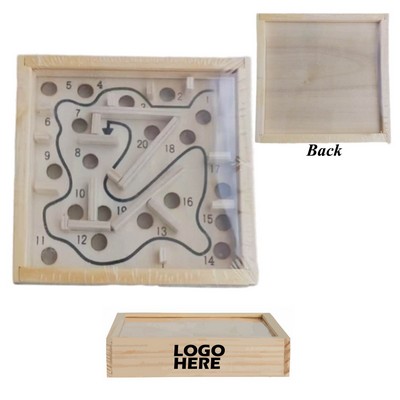 4.5" Wooden Maze Puzzle