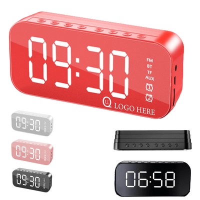 Mirror Wireless Speaker W/ Alarm Clock
