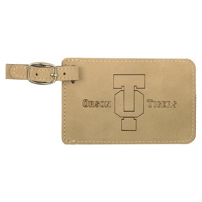 Leatherette Luggage Tag (Light Brown)