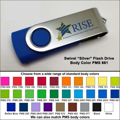 Swivel Flash Drive - 4 GB Memory - Body PMS 661