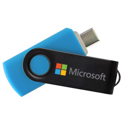 iClick® Type-C Black Swivel USB Flash Drive 32GB