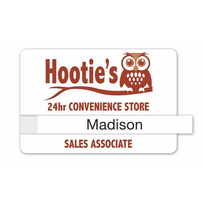 One Color Ful-Vu Vinyl Window Badge (3" x 2")