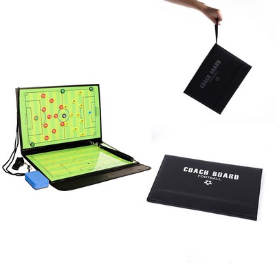 Magnetic Football Coach Tactics Folder with Whistle and Eraser