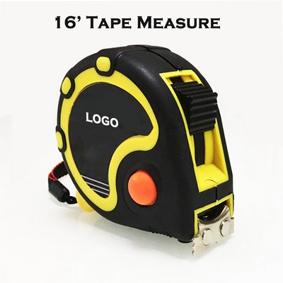16' Metric & Imperial Steel Tape Measure W/ 3 Manual Locks