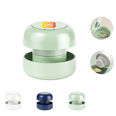 Multi-functional Travel Pill Crusher With Grinder And Cutter