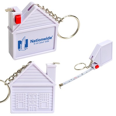 House Shaped Measuring Tape Keychain