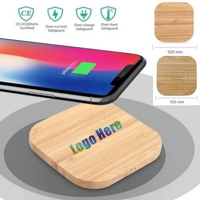 15W Eco-Friendly Bamboo Wireless Charger Pad