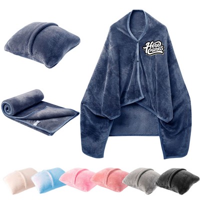 2-in-1 Shawl Blanket Pillow