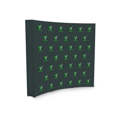 8' x 8' Step and Repeat Fabric Pop Up Curved Display (Graphic only)