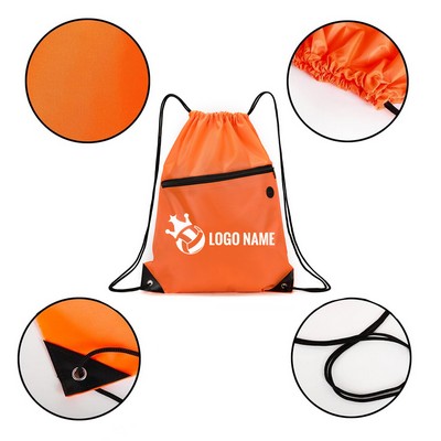 16"X14" Oxford Cloth Drawstring Bag Backpack