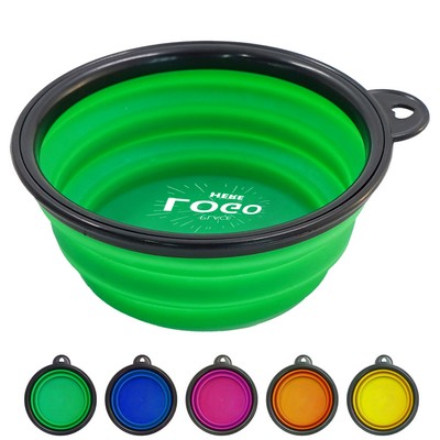Collapsible Dog Bowl with Metal Clip
