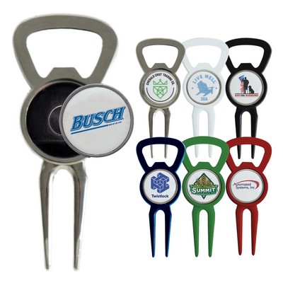 Golf Divot Tool Bottle Opener Ball Marker