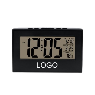 Rectangular LCD Digital Clock with Backlight