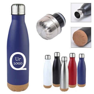 17Oz Cola Shape Water Bottle W/ Cork Bottom