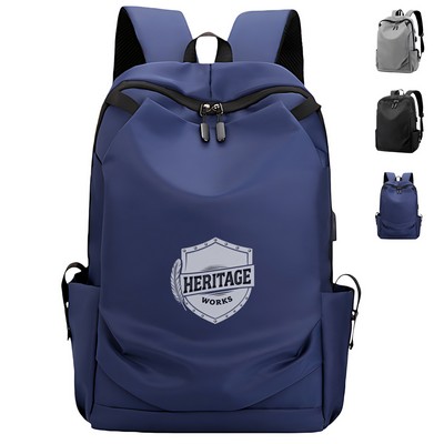 Secure Nylon Backpack - Water-Repellent & Durable