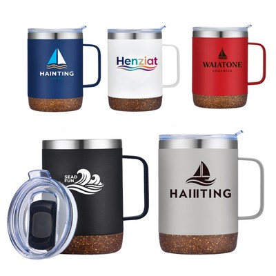 12 Oz Stainless Steel Mug with Cork Bottom