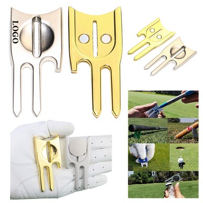 Multi-functional Golf Ball Marker & Divot Repair Tool